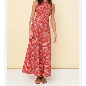 Sonmer Sofia terracotta midi dress 100% cotton grandma core